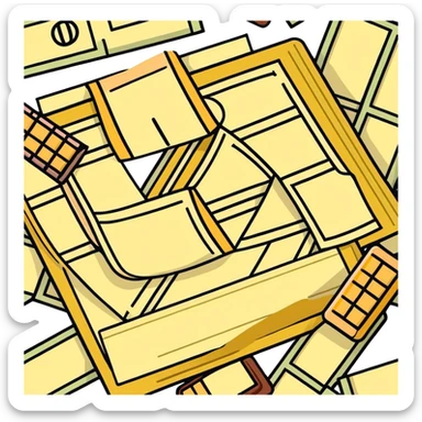 gold scale with dollar bills on one side and beauty products on the other side sticker