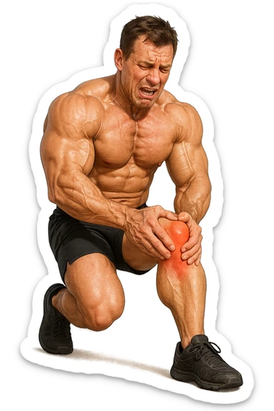 BODYBUILDER CHE HA DOLORI AI LEGAMENTI, SI è INFORTUNATO CON L'ALLENAMENTO sticker