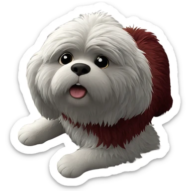 fluffy animal in indoor setting sticker
