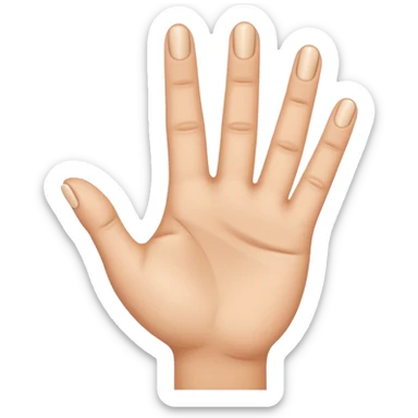 3 doigts collés d’une main beige  sticker
