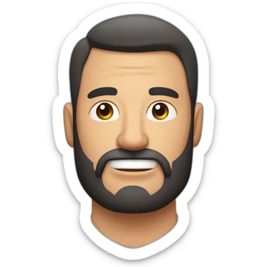 hombre moreno musculoso de costado y con los brazos arriba sticker