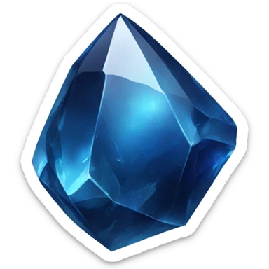 blue obsidian crystal sticker