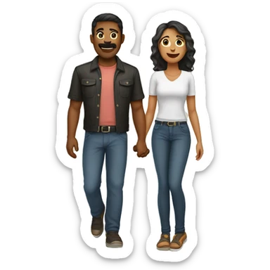 Pareja abrazado sticker
