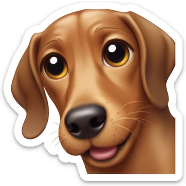 Weiner dog crying sticker
