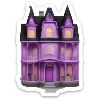 Barbie’s and Batman 6 story tall haunted dream house sticker