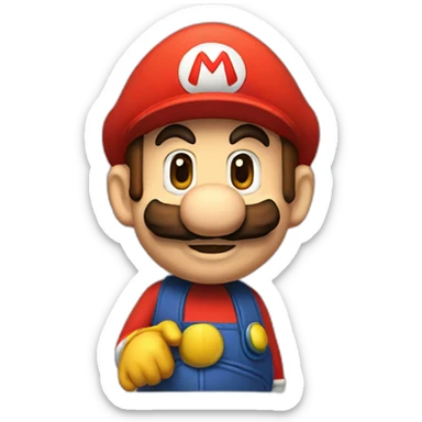 fire mario sticker