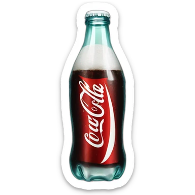 Vintage glass Diet coke sticker