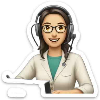Radio locutor women sticker