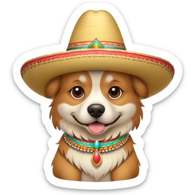 Perro con sombrero  sticker