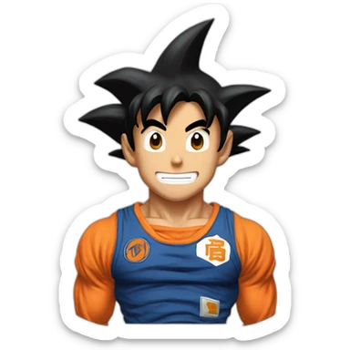 goku in a new era cap sticker