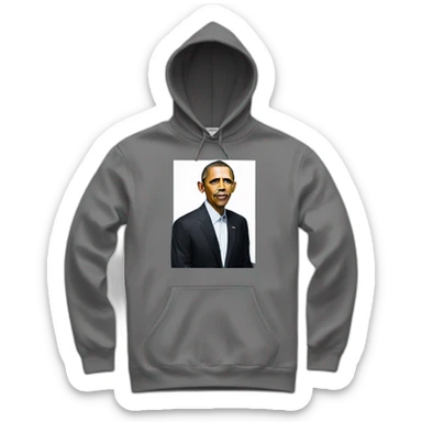 fullbody barack obama in box logo hoodie sticker