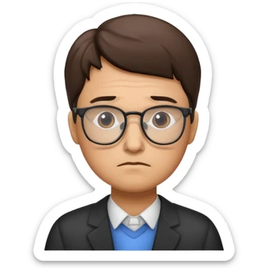 сгенерируй фото учителя грустного  sticker