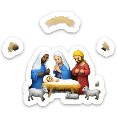 nativity scene Ukraine sticker