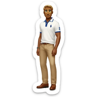 Tanned guy wearing Polo Ralph Lauren  sticker