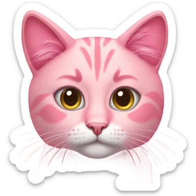 pretty pink cat sticker