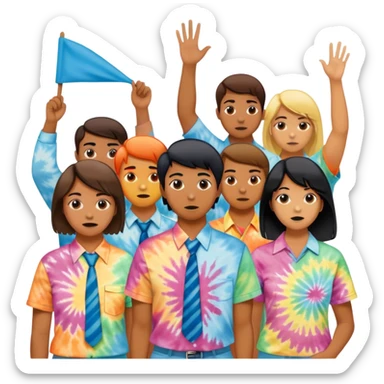 Hippies protesting in the 1960's sticker