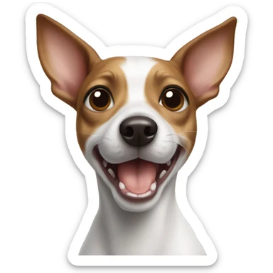 Rat Terrier with a “shaking my head” expression  sticker