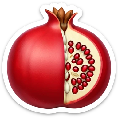 Opened pomegranate  sticker