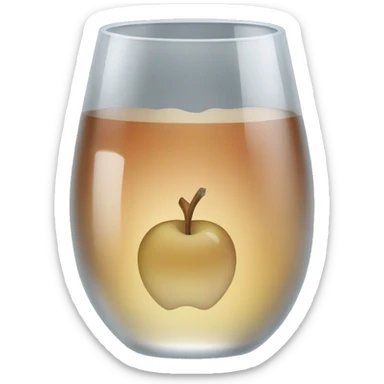 Apple cider in cold glass sticker