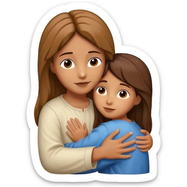 Girl hugging jesus sticker