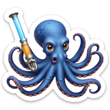 Octopus with a meth pipe  sticker