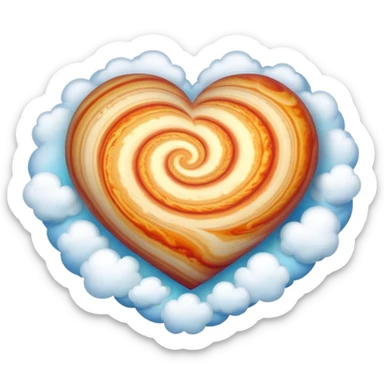 heart shape Jupiter sticker