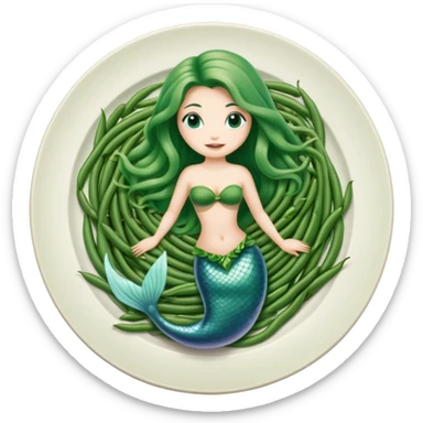sirena e fagiolini sticker