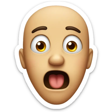 Shocked with hand over face sticker