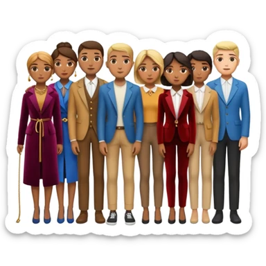 long queue behind the velvet rope sticker