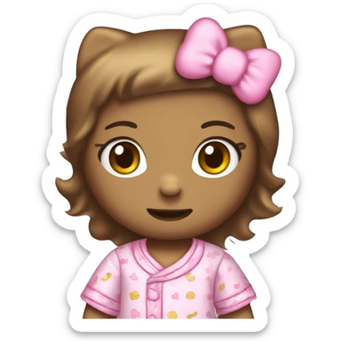 Hello Kitty en pyjama hello kitty  sticker