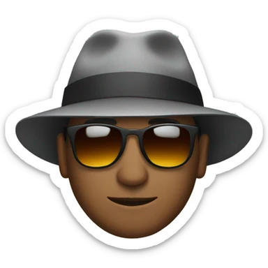 Man with hat and sunglasses  sticker