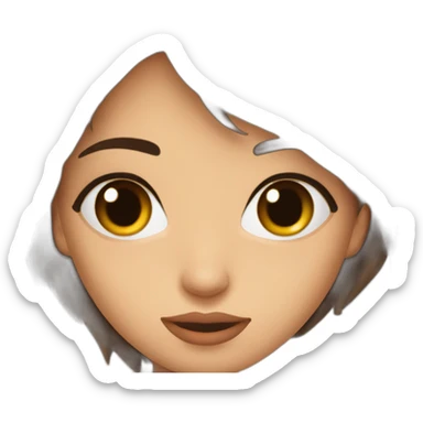 brune yeux marron visage fin sexy sticker