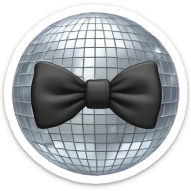 Discoball with a bow sticker
