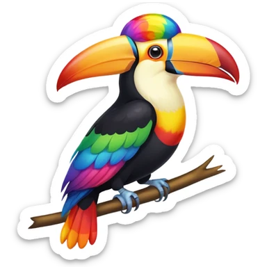 toucan rainbow  sticker