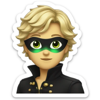 Chat noir yeux vert sticker