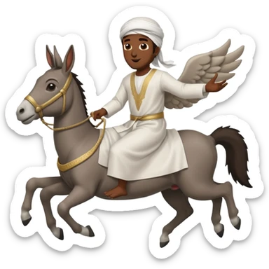 Jetzt ein Moslem auf einem fliegenden Esel sticker