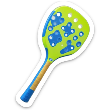 blue pickleball paddle sticker