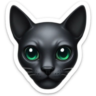 Black-cat-skull sticker