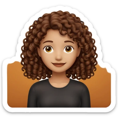 A **simple emoji-style icon** of a **black black black transparent plastic folder**, sleek and minimal, with **rounded corners**, subtle translucency, soft shading, and a **small illustrated logo of a canela-skinned girl with natural curly hair and a warm smile**, simplified and icon-like.
 sticker
