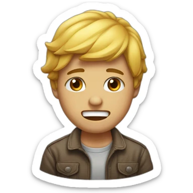 qwerty cries that his family abandoned him sticker