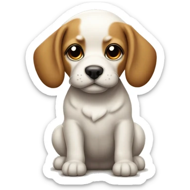Perrito chiquito con un moño sticker