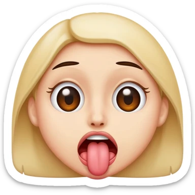 Roll eyes and Stick out tongue sticker