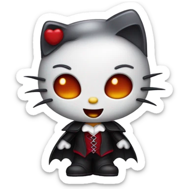 hello kitty vampire sticker