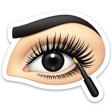 РЕресницы черные в стиле айфон sticker