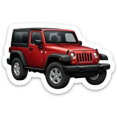 Black jeep wrangler  sticker