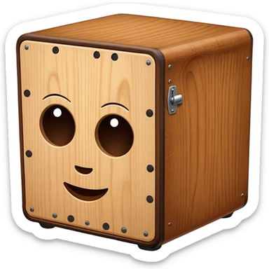 Cajon percussion instrument no face sticker