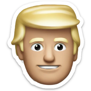 Trump with an American flag sticker