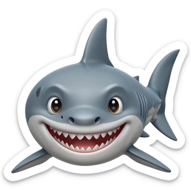 акула улыбается и смотрит на меня двора глазами  sticker