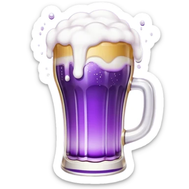 beer white and purple sticker