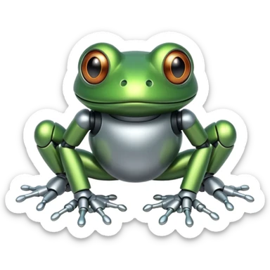 robotic frog sticker